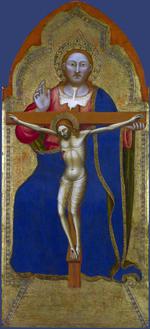 欧洲12-19世纪油画三_CIONE, Jacopo di - The Trinity - Central Pinnacle Panel